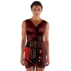 Wrap Front Bodycon Dress 