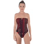 Technology Computer Circuit Tie Back One Piece Swimsuit