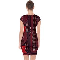 Capsleeve Drawstring Dress  
