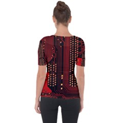 Shoulder Cut Out Short Sleeve Top 