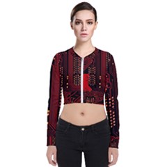 Long Sleeve Zip Up Bomber Jacket 