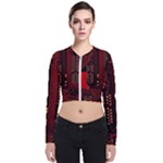Technology Computer Circuit Long Sleeve Zip Up Bomber Jacket