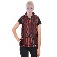 Technology Computer Circuit Women s Button Up Vest from ArtsNow.com