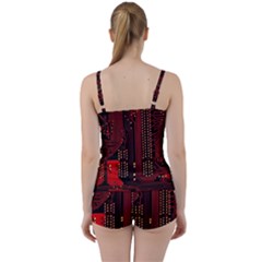 Tie Front Two Piece Tankini 