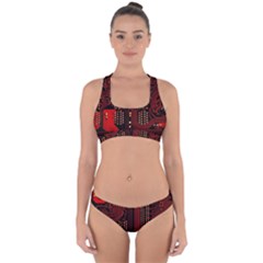 Technology Computer Circuit Cross Back Hipster Bikini Set from ArtsNow.com