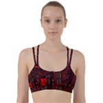 Technology Computer Circuit Line Them Up Sports Bra