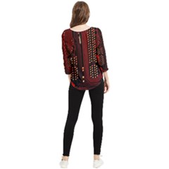 Chiffon Quarter Sleeve Blouse 