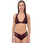 Technology Computer Circuit Double Strap Halter Bikini Set