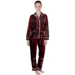 Technology Computer Circuit Women s Long Sleeve Satin Pajamas Set	