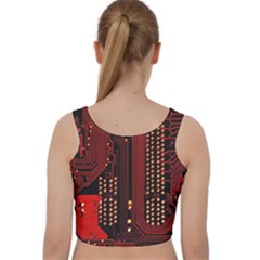 Velvet Racer Back Crop Top 