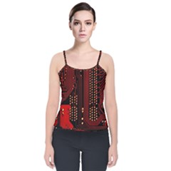 Velvet Spaghetti Strap Top 