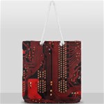 Technology Computer Circuit Full Print Rope Handle Tote (Large)