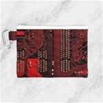 Technology Computer Circuit Canvas Cosmetic Bag (Medium)