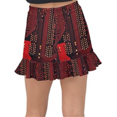 Fishtail Mini Chiffon Skirt 
