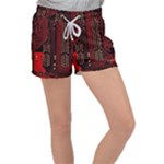 Technology Computer Circuit Women s Velour Lounge Shorts