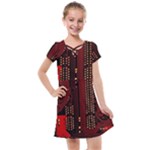Technology Computer Circuit Kids  Cross Web Dress
