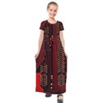 Technology Computer Circuit Kids  Short Sleeve Maxi Dress