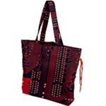 Technology Computer Circuit Drawstring Tote Bag