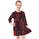 Technology Computer Circuit Kids  Quarter Sleeve Shirt Dress