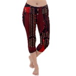Technology Computer Circuit Lightweight Velour Capri Yoga Leggings