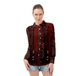 Technology Computer Circuit Long Sleeve Chiffon Shirt