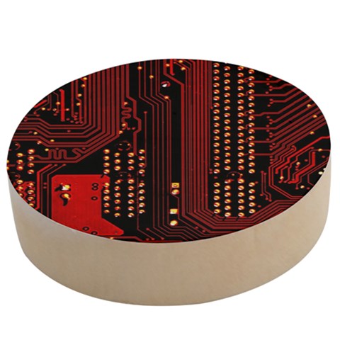 Technology Computer Circuit Wooden Bottle Opener (Round) from ArtsNow.com