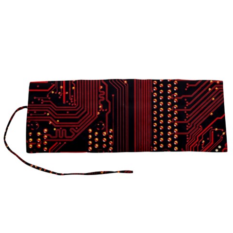 Technology Computer Circuit Roll Up Canvas Pencil Holder (S) from ArtsNow.com