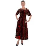 Technology Computer Circuit Shoulder Straps Boho Maxi Dress 