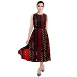 Technology Computer Circuit Round Neck Boho Dress
