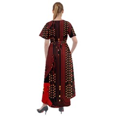 Front Wrap High Low Dress 