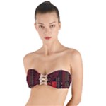 Technology Computer Circuit Twist Bandeau Bikini Top