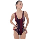 Technology Computer Circuit Side Cut Out Swimsuit