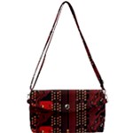 Technology Computer Circuit Removable Strap Clutch Bag
