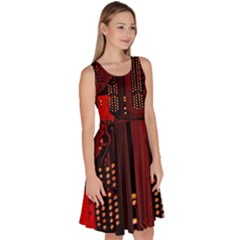 Knee Length Skater Dress With Pockets 