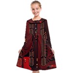 Technology Computer Circuit Kids  Midi Sailor Dress