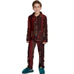 Technology Computer Circuit Kids  Long Sleeve Velvet Pajamas Set