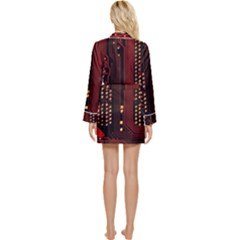 Long Sleeve Satin Robe 