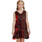 Technology Computer Circuit Kids  Sleeveless Tiered Mini Dress