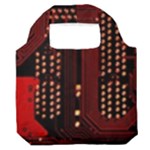 Technology Computer Circuit Premium Foldable Grocery Recycle Bag