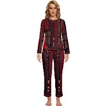 Technology Computer Circuit Womens  Long Sleeve Lightweight Pajamas Set