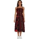 Technology Computer Circuit Sleeveless Shoulder Straps Boho Dress