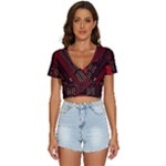 Technology Computer Circuit V-Neck Crop Top