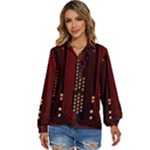 Technology Computer Circuit Women s Long Sleeve Button Up Shirt