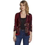 Technology Computer Circuit Women s One-Button 3/4 Sleeve Short Jacket