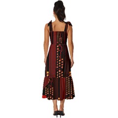 Tie-Strap Tiered Midi Chiffon Dress 