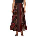 Technology Computer Circuit Tiered Ruffle Maxi Skirt