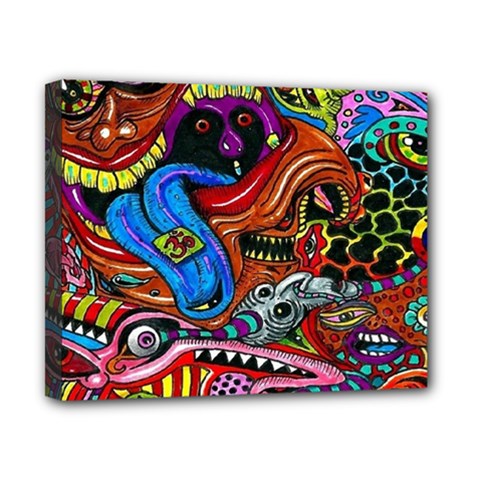 Psychedelic Trippy Hippie  Weird Art Canvas 10  x 8  (Stretched) from ArtsNow.com