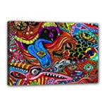 Psychedelic Trippy Hippie  Weird Art Canvas 18  x 12  (Stretched)