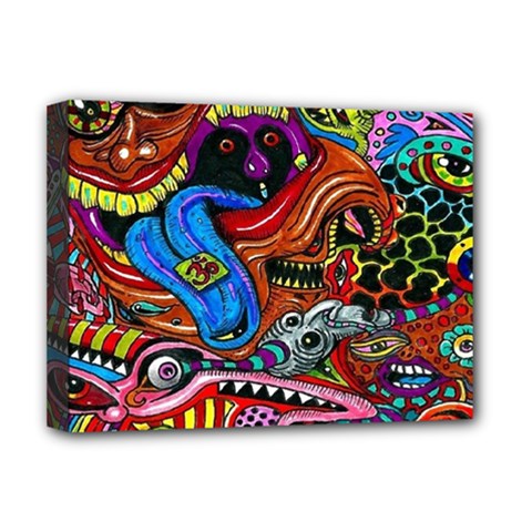 Psychedelic Trippy Hippie  Weird Art Deluxe Canvas 16  x 12  (Stretched)  from ArtsNow.com