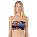 Psychedelic Trippy Hippie  Weird Art Bandeau Top